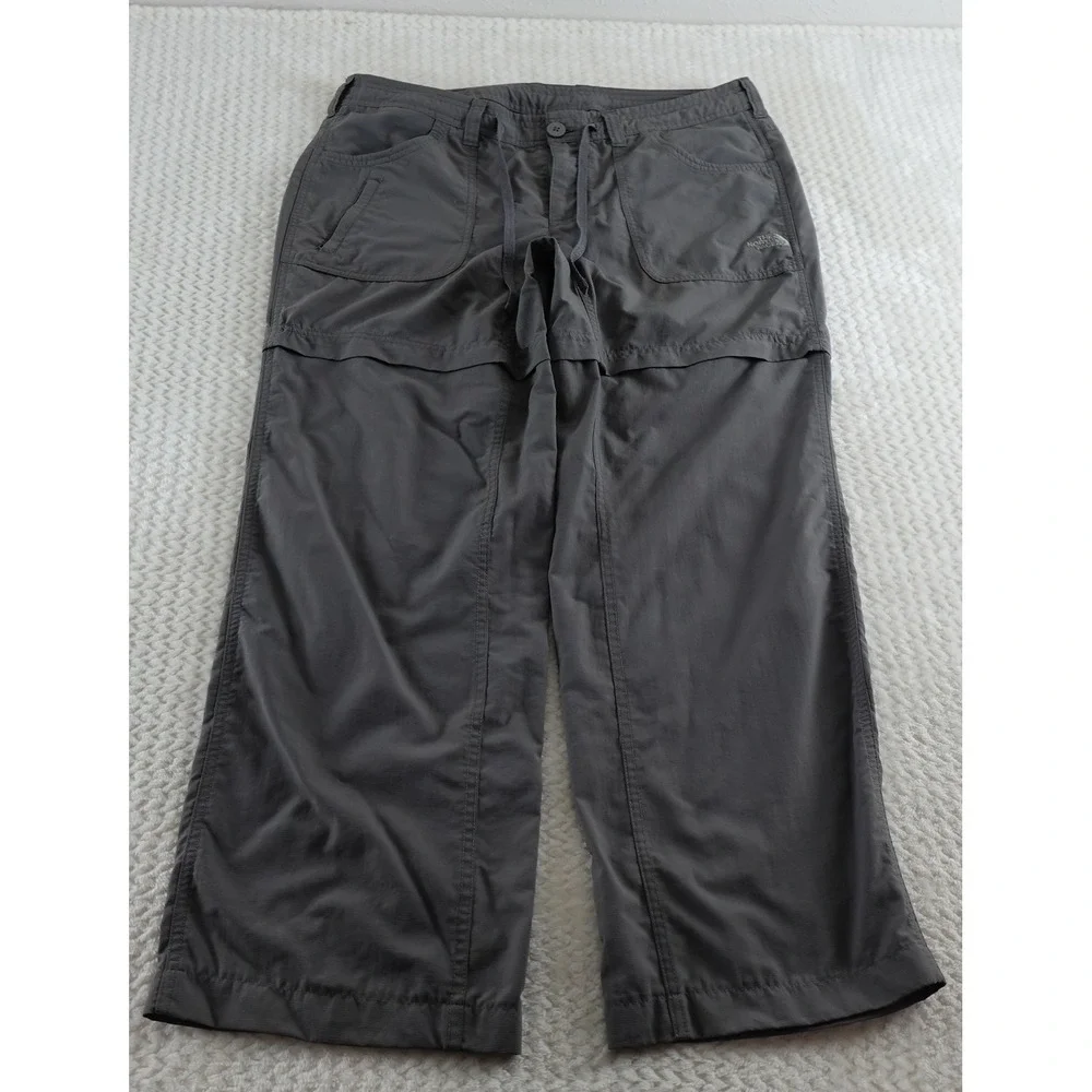 The North Face Mens Gray Convertible Hiking Pants Zip Off Cargo Trousers Size 12